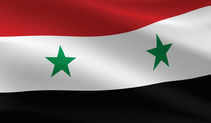 Syria flag background.Waving Syrian flag vector
