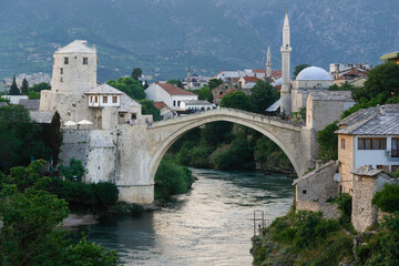 Fototapeta premium Mostar bridge in Bosnia and Herzegovina
