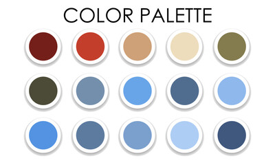 Bright color palette 2023. Vector illustration