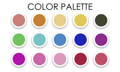 Bright color palette 2023. Vector illustration