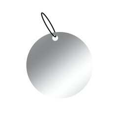 silver banner tag circle