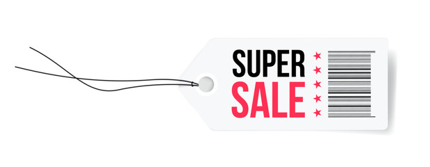 Super Sale Shopping Vector Label