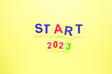 New Year Fresh Start 2023 concept.