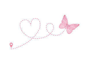 heart route with butterfly on way 