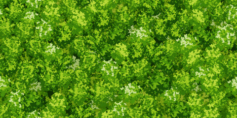 Fototapeta premium Green wall seamless pattern with raindeer moss texture. Vector background. Vertical garden concept for home or office. Eco scandinavian interior. Growing decorative plants. Greenery wallpaper