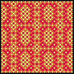 Multicolor truchet tiling connections illustration