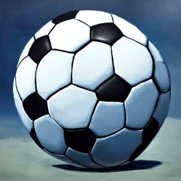 Soccer Ball Painting, Generative AI