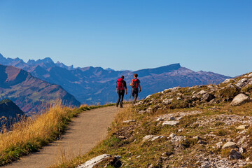 Allg&auml;u - Wandern - Nebelhorn - Wanderer - Alpen - Berge