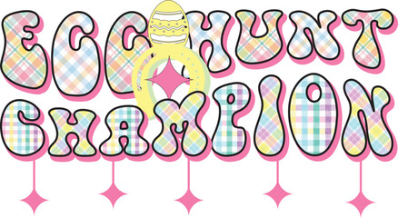 Retro easter day sublimation design