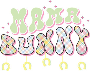 Retro easter day sublimation design