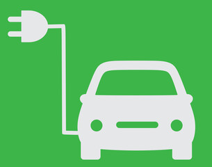 Obraz premium Electric car charging station sign. vector