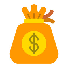 Money Bag Flat Icon