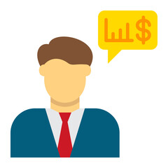 Financial Advisor Flat Icon