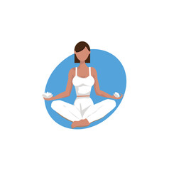 Faceless Girl making lotus pose