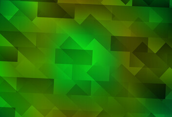 Fototapeta premium Light Green, Yellow vector backdrop with rhombus.