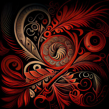 Abstract background with tropical Samoan art
