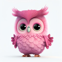 Obraz premium Cute Owl Character Design Generative AI Digital Art Illustration