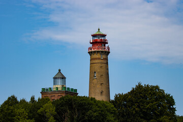 Fototapeta na wymiar The lighthouse on the island of Rügen at Cape Arkona