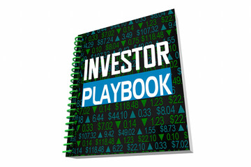 Investor Playbook Stock Market Financial Growth Buy Sell Trade 3d Illustration