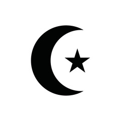 Icon Mubarak Vector Concept Design Arabic, moon and star eid mubarak concept flat design islamic