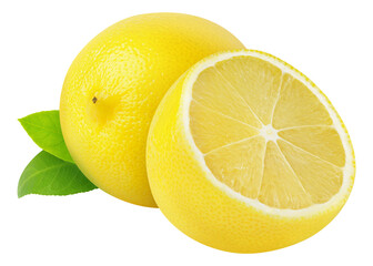 Halved lemons cut out