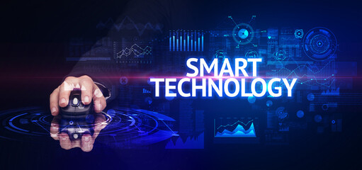 Fototapeta premium hand holding wireless peripheral, modern technology concept