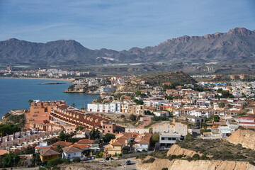 Obraz premium Panoramic views of a town. Buildings and constructions.