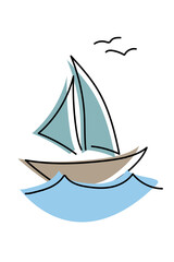 yacht boat ship marine background vector icon
