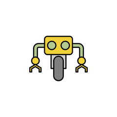 Robotics wheel outline icon. Signs and symbols can be used for web, logo, mobile app, UI, UX on white background
