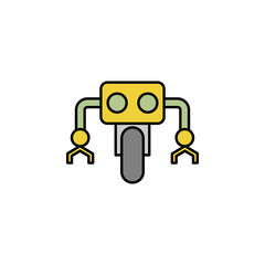 Robotics wheel outline icon. Signs and symbols can be used for web, logo, mobile app, UI, UX on white background