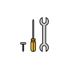 Robotics repair outline icon. Signs and symbols can be used for web, logo, mobile app, UI, UX on white background