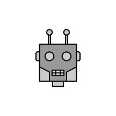 Robotics robot outline icon. Signs and symbols can be used for web, logo, mobile app, UI, UX on white background