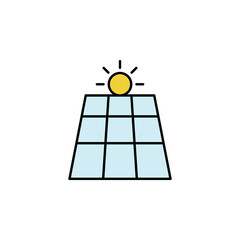 Robotics solar panel outline icon. Signs and symbols can be used for web, logo, mobile app, UI, UX on white background