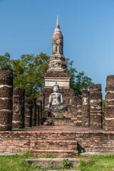 Naklejka premium Wat Temple beautiful temple in the historical park Thailand