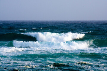 Large waves crashing in the ocean on Florida's gulf coast