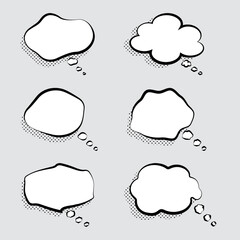 vector blank empty speech bubbles vector illustration