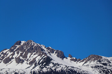 sunny austira snowy mountain hill landscape