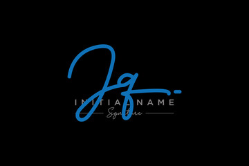 Initial JQ signature logo template vector. Hand drawn Calligraphy lettering Vector illustration.