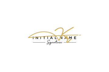 Initial KR signature logo template vector. Hand drawn Calligraphy lettering Vector illustration.