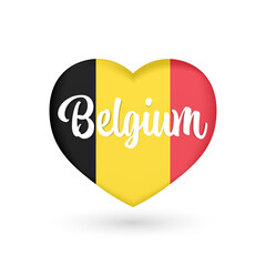 Heart banner, flag of Belgium