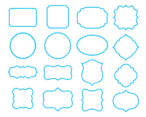 クレヨン素材のいろいろなフレーム・装飾セット