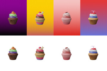 Cupcakes for Halloween, 4th of July and valentines day