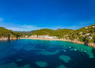 Foto op Plexiglas Ibiza, Balearics, Spain - Cala de San Vincente or Sant Vincent, bay with beach © Martin Valigursky