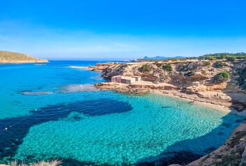 Fototapeta na wymiar Platges de Comte, North Ibiza, Baleares