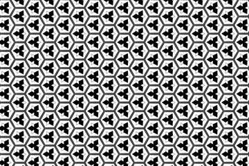 Seamless Unique Textile Geometry Shape Monochrome Fabric Line Sketch Design Geometric Decorative Graphic Art Arabic Tile Texture Background Wallpaper Pattern