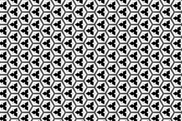 Seamless Unique Textile Geometry Shape Monochrome Fabric Line Sketch Design Geometric Decorative Graphic Art Arabic Tile Texture Background Wallpaper Pattern