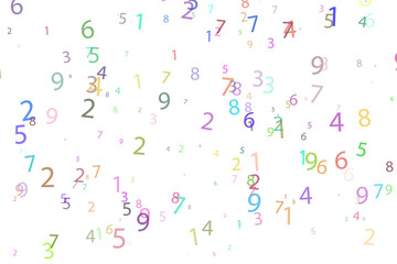 colorful numbers counter design art