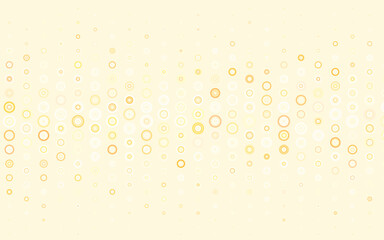 Light Orange vector background with bubbles.