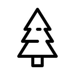 pine tree linear vector icon, vector illustration