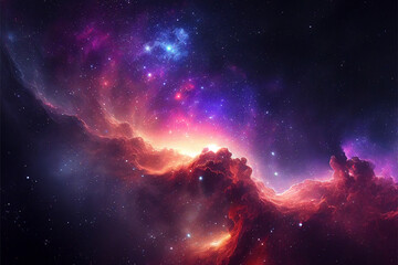 Obraz na płótnie Canvas cosmos, milky way, galaxy, gradient background